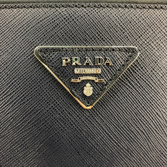 Prada Saffiano Lux Double-Zip Tote, Baltico - Picture 7 of 8